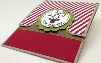 Adventskalender Tür 12 – Anleitung für eine Gutscheinkarte mit dem Stanz- und Falzbrett für Umschläge