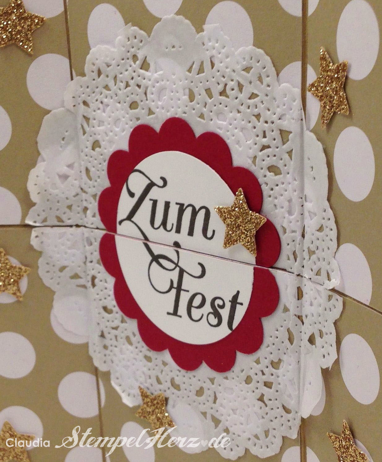 Stampin Up Stempelherz Weihnachtskarte Endloskarte Wishing You 