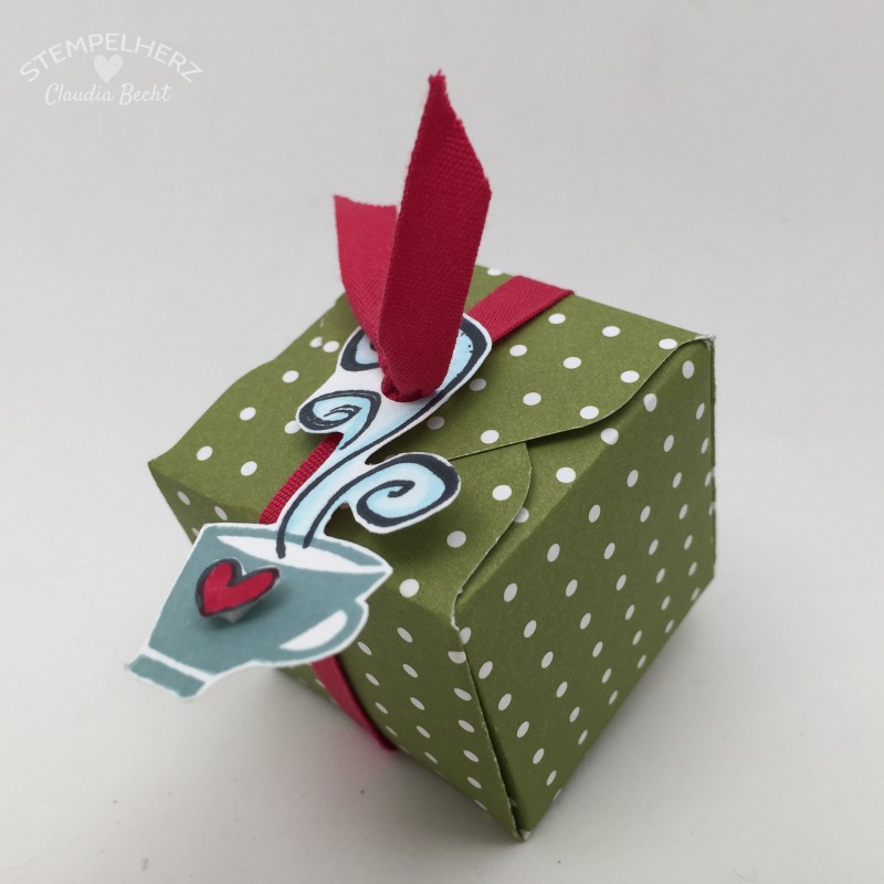 Stampin Up-Stempelherz-Verpackung-Schachtel-Box-Geschenk-Tee-Envelope-Punchboard-Kleines Teegeschenk 06