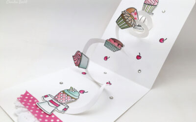 Geburtstagskarte mit Cupcakes