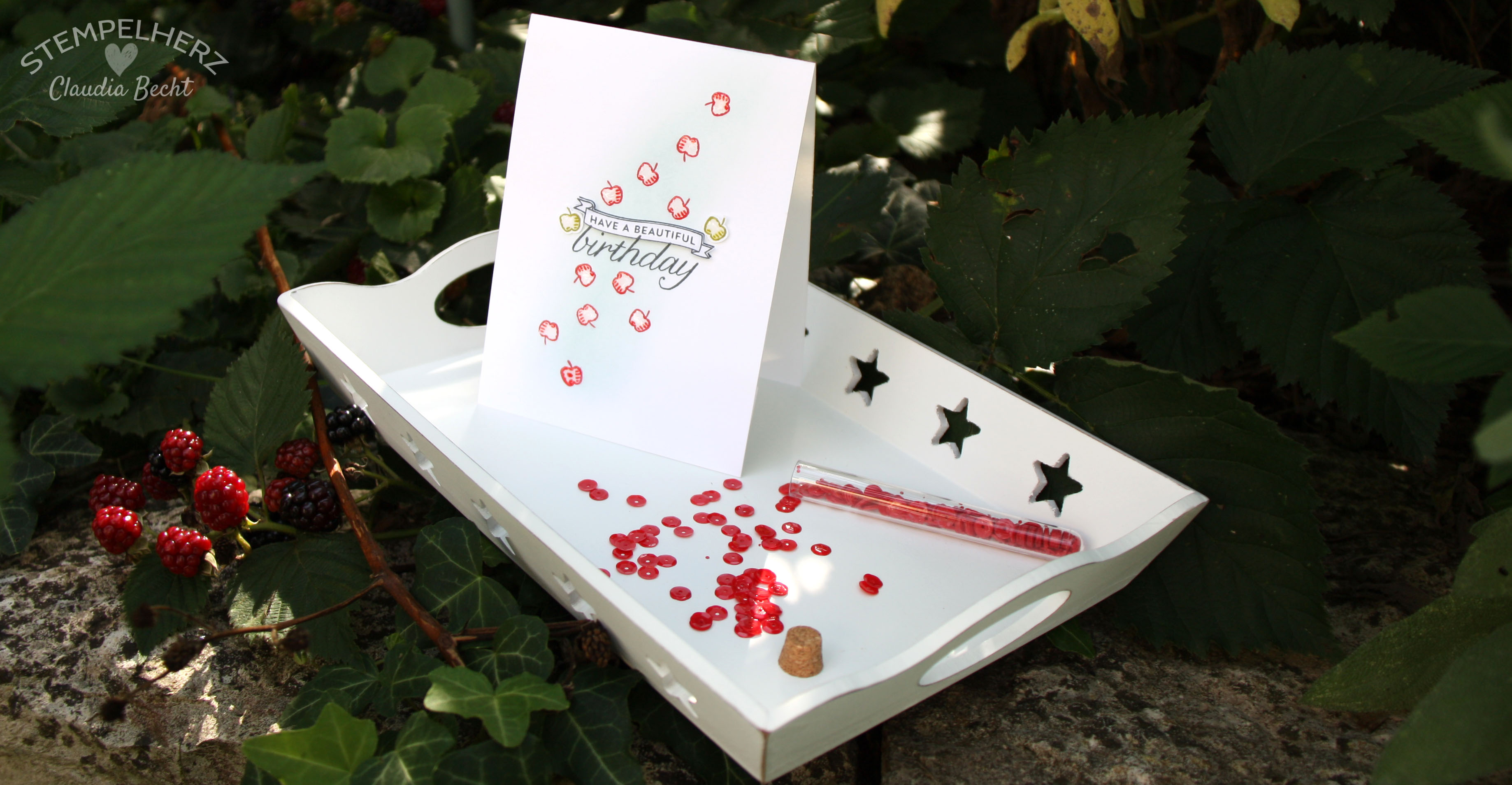 Stampin Up-Stempelherz-Geburtstagskarte-Spiralkarte-Worte die gut tun-Birthday Blossoms-Spiralkarte Apfelbaum 10b