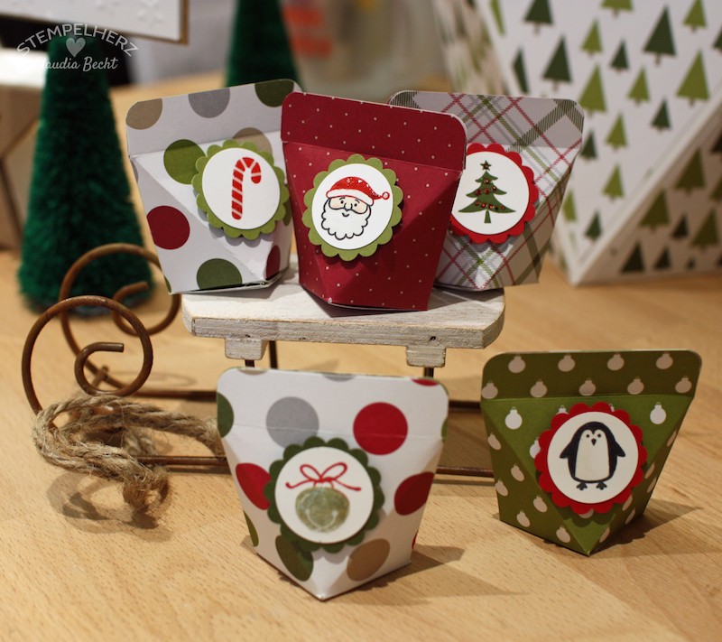 Stampin Up - Stempelherz - Selbstschließende Box - Weihnachten - Verpackung - Box - Selbstschließende Weihnachtsbox mini 01