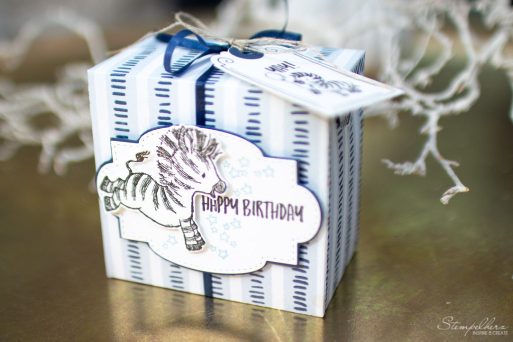 Stampin' Up! Zany Zebras Stanzform Perfekte Paeckchen Celebration of Tags