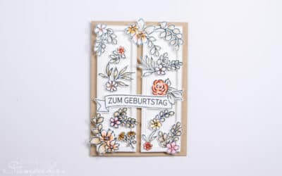 Geburtstagskarte Wunderbar Floral