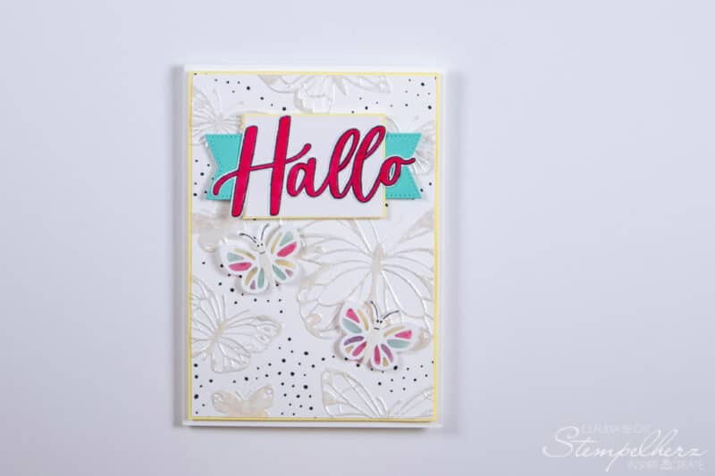 Stampin! Up! - Stempelherz - Karte Schmetterlingsgruesse