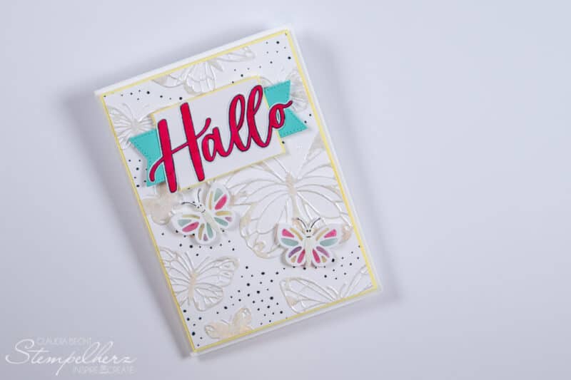 Stampin! Up! - Stempelherz - Karte Schmetterlingsgruesse