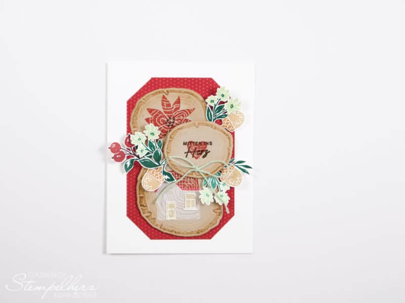 Stampin' Up! - Stempelherz - Jahresringe Karte Mitten ins Herz