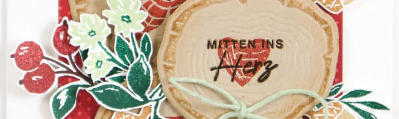 Stampin' Up! - Stempelherz - Jahresringe Karte Mitten ins Herz