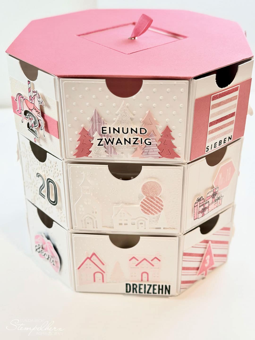 Stampin' Up! - Stempelherz - Jahresringe Karte Mitten ins Herz