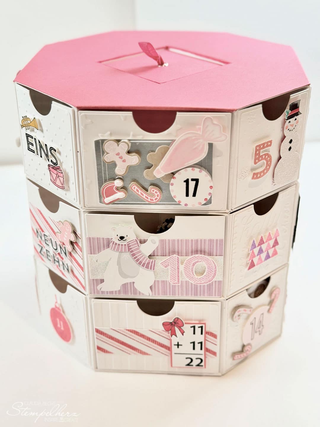 Stampin' Up! - Stempelherz - Jahresringe Karte Mitten ins Herz