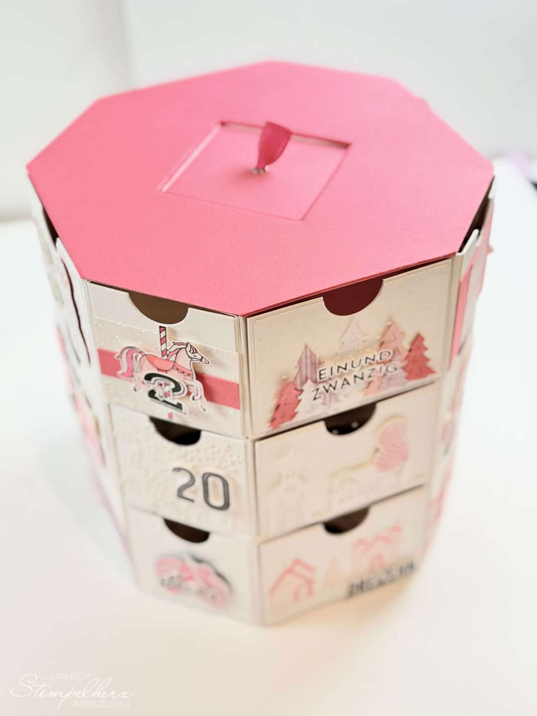 Stampin' Up! - Stempelherz - Jahresringe Karte Mitten ins Herz