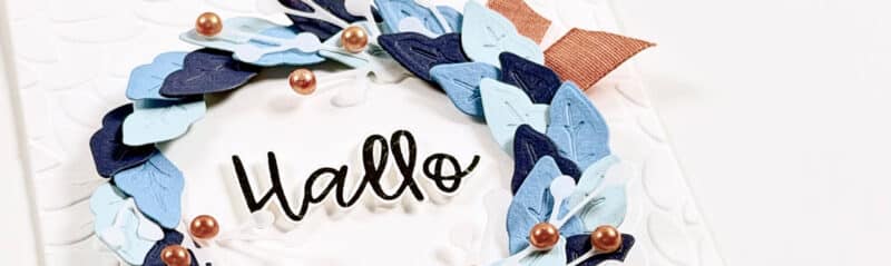 Stampin' Up! - Stempelherz - Bezaubernde Zweige - Karte Hallo im-Blaetterkranz